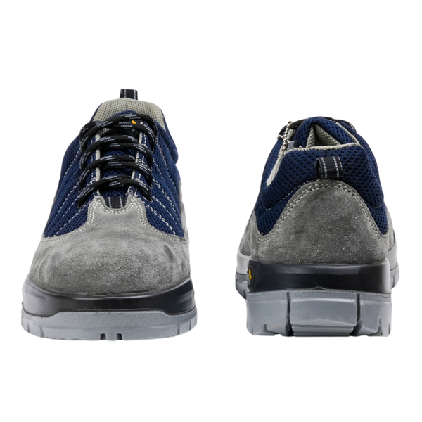 Back view of LEO B low ankle safety shoes showing heel support and rear construction design.