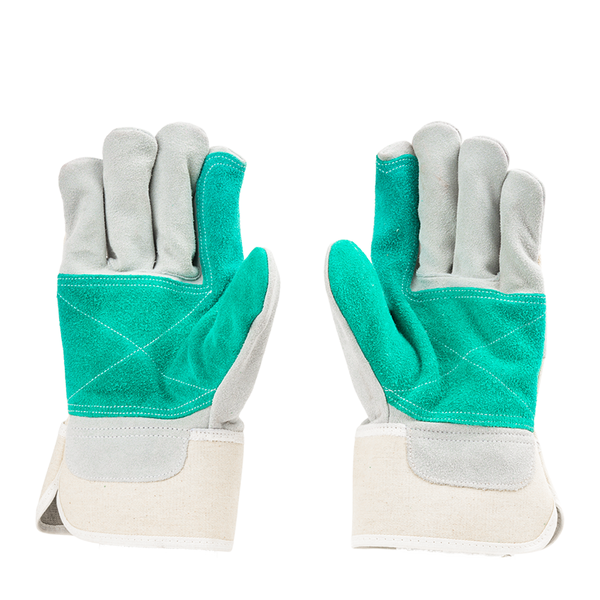 Reinforced split leather palm of Mallcom C-853 gloves for strong grip and durability