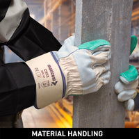 Industrial safety gloves with knuckle protection for construction and material handling work