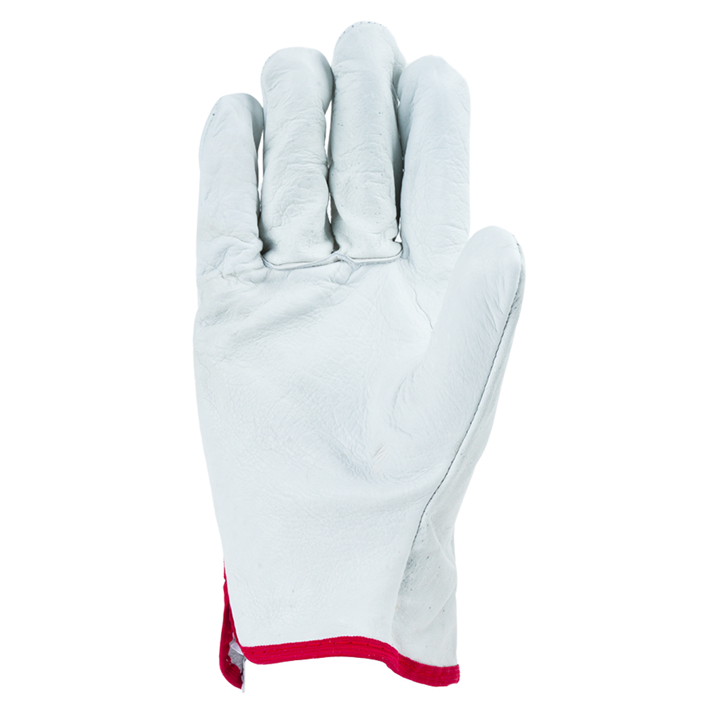 Single D232 safety glove displaying reinforced leather construction and protective workwear design.