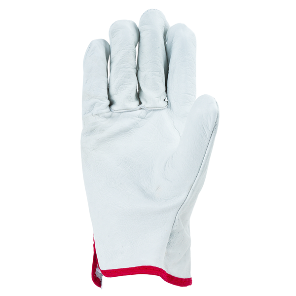 Single D232 safety glove displaying reinforced leather construction and protective workwear design.