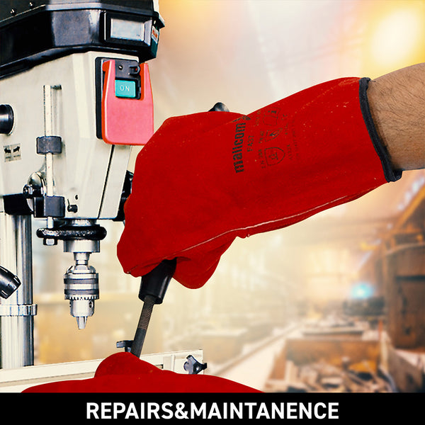 F437 safety gloves designed for repair and maintenance work requiring heat-resistant hand protection.