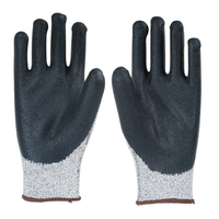 Front view of H33NBG safety gloves featuring sandy nitrile palm coating and high cut-resistant protection.