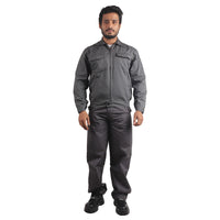 KOLDING & NORD workwear jacket and trouser set with utility pockets and durable cotton-polyester twill construction.
