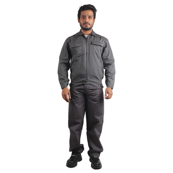 KOLDING & NORD workwear jacket and trouser set with utility pockets and durable cotton-polyester twill construction.