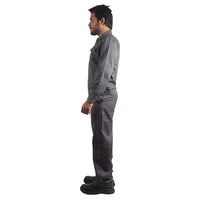 Left-side view of KOLDING & NORD workwear suit highlighting utility pockets and functional design.