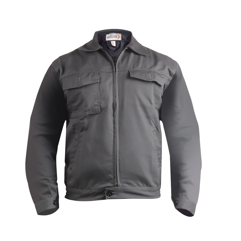KOLDING workwear jacket with zip closure, chest pockets, and durable cotton-polyester twill construction.