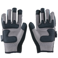Front view of MACH 22 safety gloves featuring reinforced palm construction and honeycomb PU grip design.