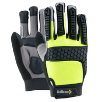 MACH 23 safety gloves with honeycomb PU grip, reinforced palm, and knuckle protection for industrial hand safety.
