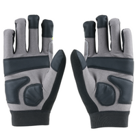 Front view of MACH 23 safety gloves featuring honeycomb PU palm and reinforced microsuede construction.