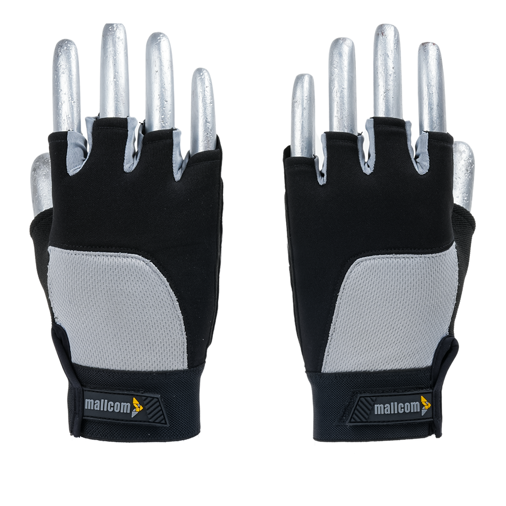 Back view of MACH 31 safety gloves showing breathable polyspandex construction and secure Velcro wrist closure.