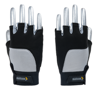 Back view of MACH 31 safety gloves showing breathable polyspandex construction and secure Velcro wrist closure.