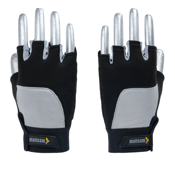 Back view of MACH 31 safety gloves showing breathable polyspandex construction and secure Velcro wrist closure.