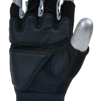 Close-up view of MACH 31 safety gloves showing honeycomb PU texture, stitching quality, and grip details.
