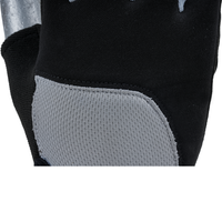 Close-up texture view of MACH 31 safety gloves showing the honeycomb PU grip pattern, artificial leather palm, and durable stitching details.