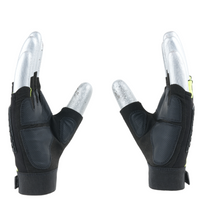 Angled view of MACH 32 safety gloves highlighting grip performance, comfort padding, and ergonomic design.