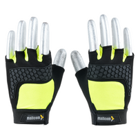 Back view of MACH 32 safety gloves showing fingerless construction, flexible fabric, and secure wrist closure.