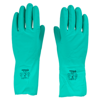 Back view of NF153G safety gloves showing flexible nitrile construction and comfortable flock-lined design.