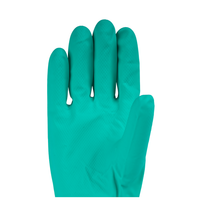 Close-up view of NF153G safety gloves showing diamond grip texture, nitrile finish, and protective details.