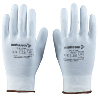Back view of P213W safety gloves showing lightweight seamless liner and flexible construction.