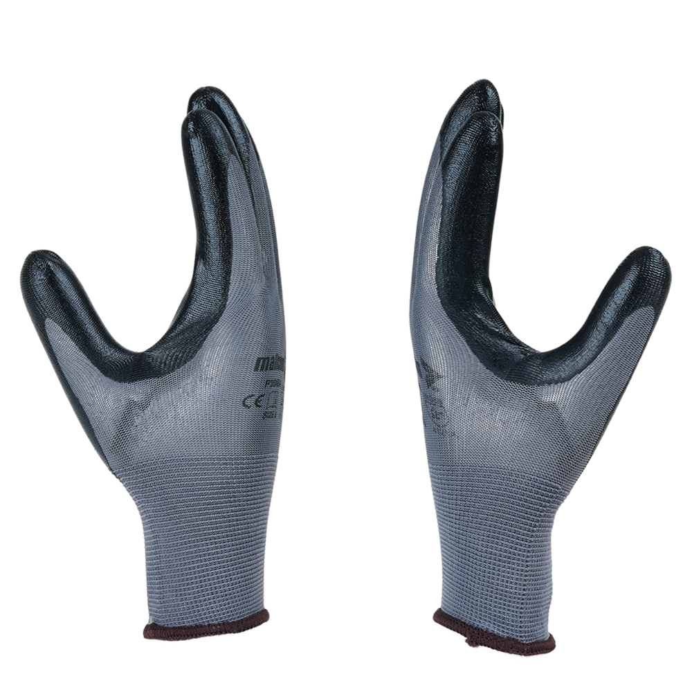 Back-to-back view of P35NBA safety gloves showcasing durable construction and ergonomic design.