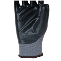 Close-up texture view of P35NBA safety gloves highlighting the nitrile-coated surface and enhanced grip pattern.