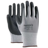P35NBG safety gloves with nitrile-coated palm and 15-gauge polyester liner for superior grip, oil resistance, and hand protection.