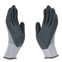 Angled view of P35NBG safety gloves highlighting nitrile coating, flexibility, and secure grip performance.
