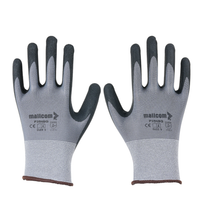 Back view of P35NBG safety gloves showing a flexible 15-gauge polyester liner for comfort and durability.