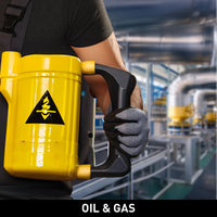P35NBG safety gloves used in oil and gas operations, providing superior grip, oil resistance, abrasion protection, and reliable hand safety in demanding work environments.