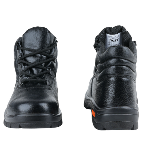 Mallcom Tiger Leopard S1 EN ISO 20345 Certified High Ankle Safety Shoes | Steel Toe PU Sole I Anti-Slip Industrial Work Shoes