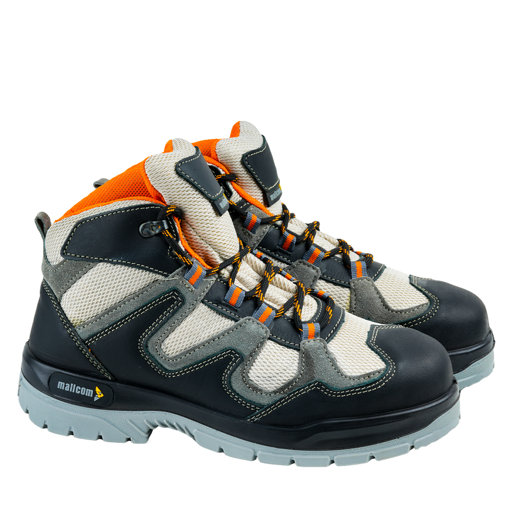 Pair of Ocelot safety shoes with lace-up design and durable sole for industrial use.