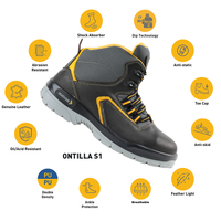 Ontilla high ankle safety shoes with highlighted safety, comfort, and durability features