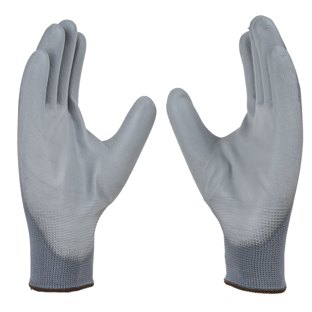 P313G PU Coated Work Gloves I EN Certified I 13 Gauge Seamless I Precision Grip Safety Gloves