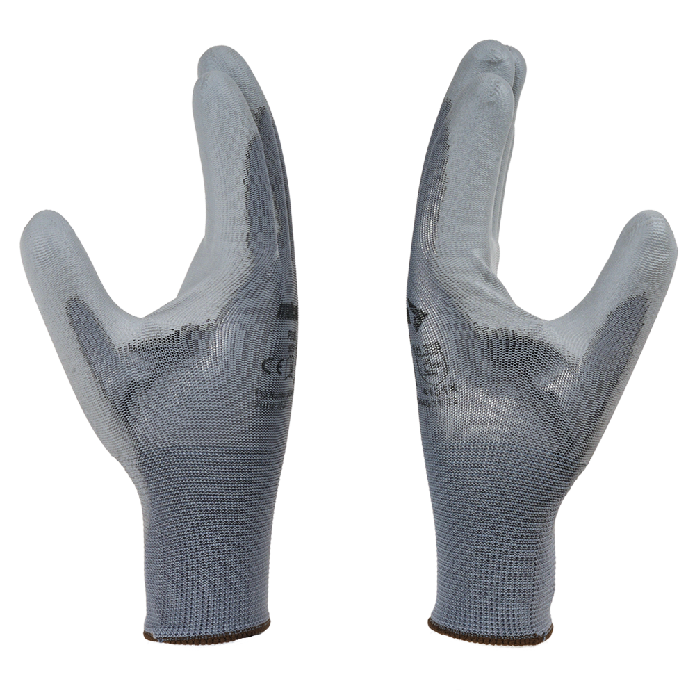 P313G PU Coated Work Gloves I EN Certified I 13 Gauge Seamless I Precision Grip Safety Gloves