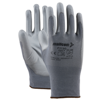 P313G PU Coated Work Gloves I EN Certified I 13 Gauge Seamless I Precision Grip Safety Gloves