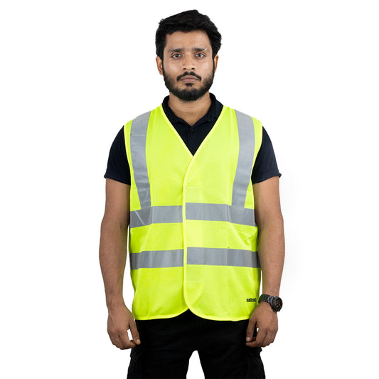 Mallcom PROCLO 41 EN 20471 High Visibility 115 GSM Polyester Safety Vest I Construction Traffic Manufacturing Use