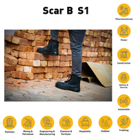 SCAR B high ankle safety shoes for construction and manufacturing use.