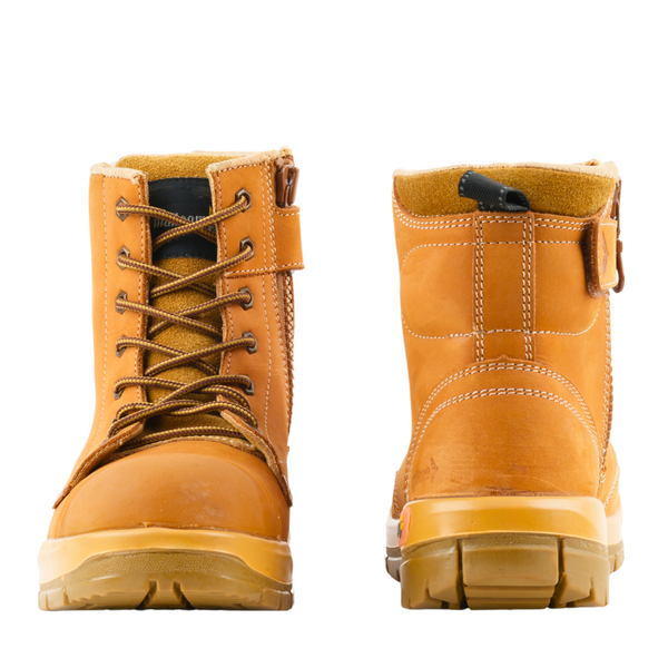 SCAR W high ankle safety boots showing the front profile and rear heel design.