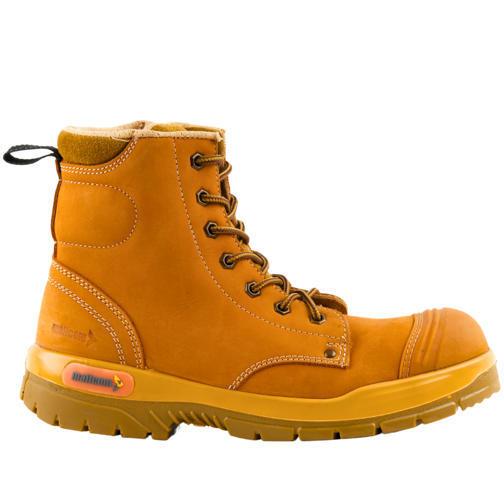 Side view of SCAR W high ankle safety boots showing the side profile, lace-up design, and durable sole construction.