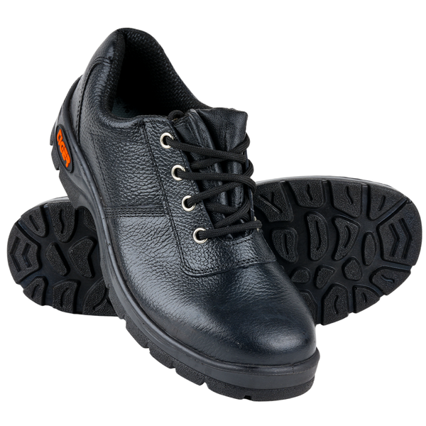 Mallcom Lorex low ankle safety shoes black leather steel toe industrial footwear