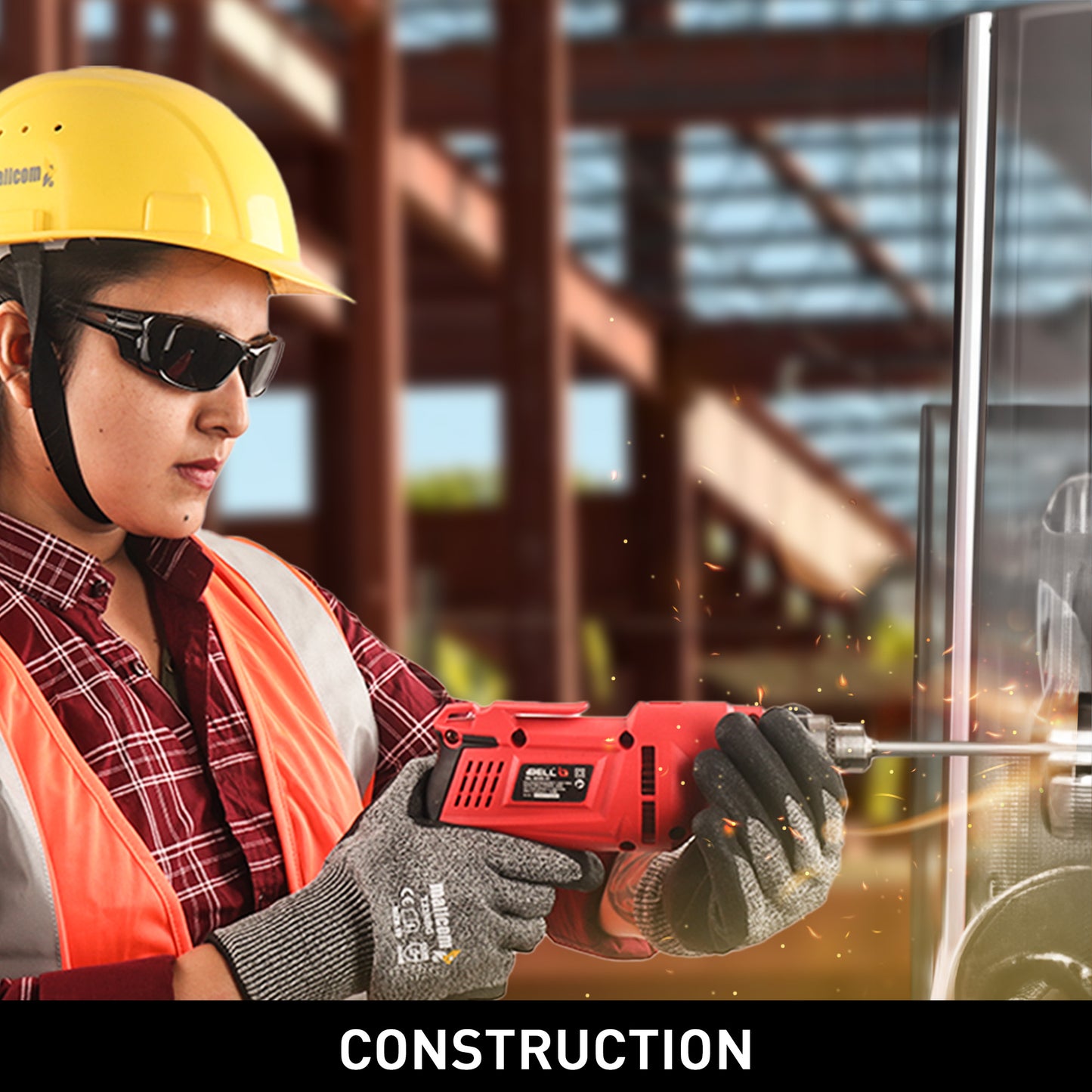 Mallcom Vega protective goggles for construction and maintenance