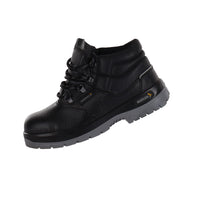 Left-side view of Vivvera low ankle safety shoes showing the side profile and sole design.