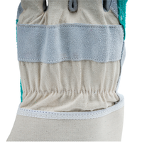 Rubberized cuff safety gloves ensuring secure fit and debris protection in industrial use